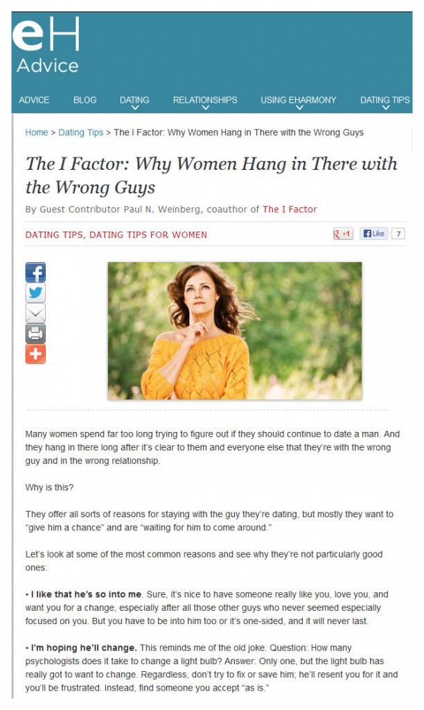 Why Women Hang in There With the Wrong Guys